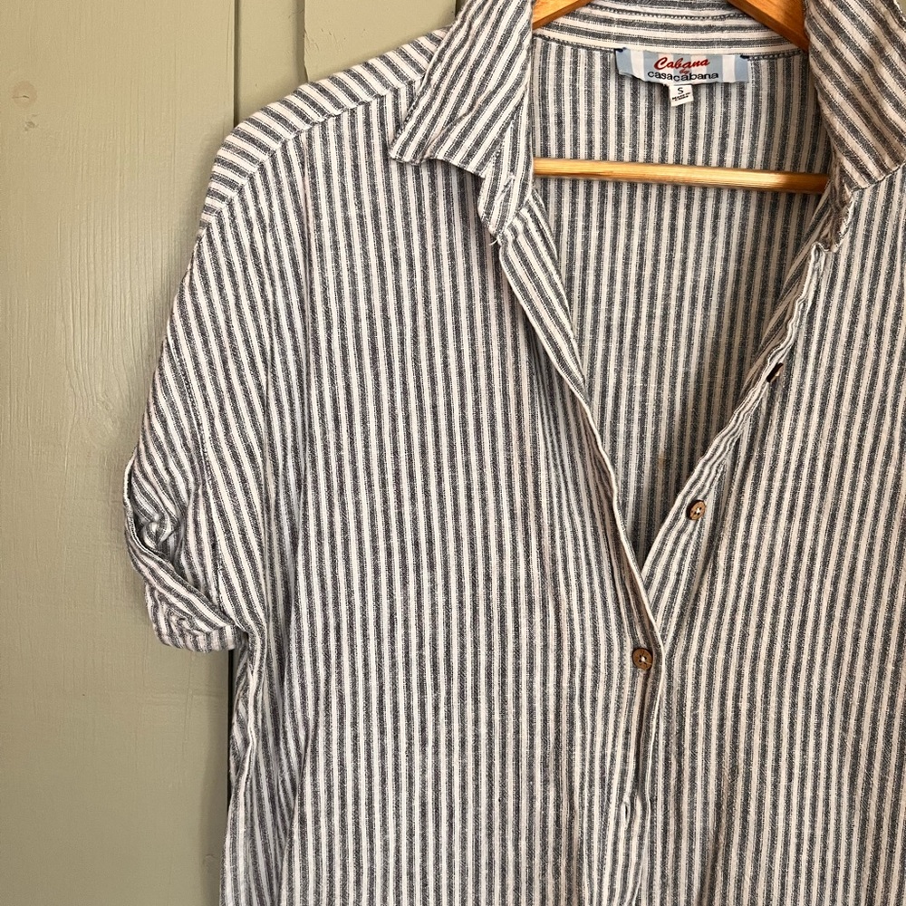 Linen button down dress